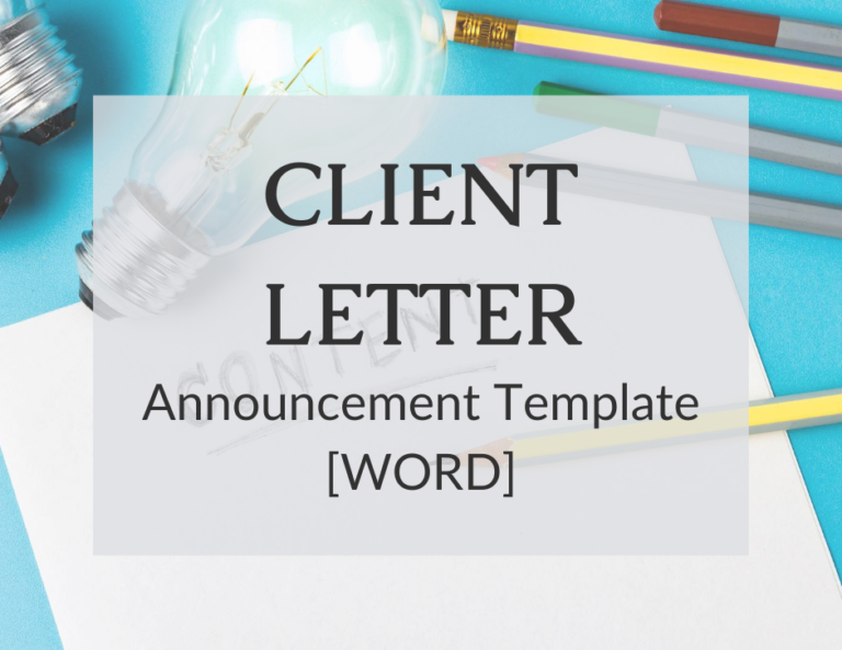 Read more about the article Client Announcement Letter Template