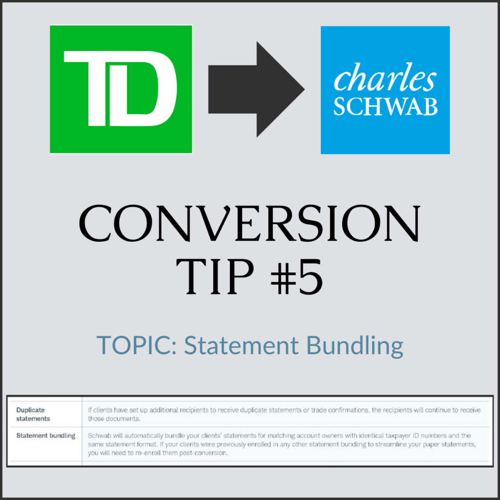 TD to Schwab Conversion Tip