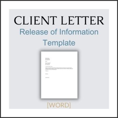 Client Release of Information Letter Template