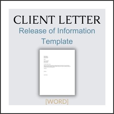Client Letter - Release of Information Template [WORD]
