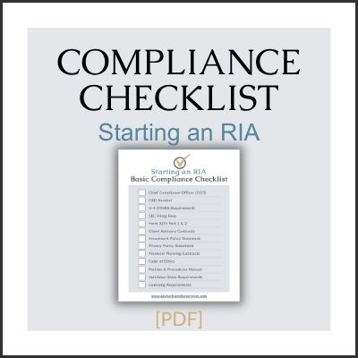 Compliance Checklist - Starting an RIA [PDF]