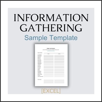 Information Gathering - Sample Template [EXCEL]
